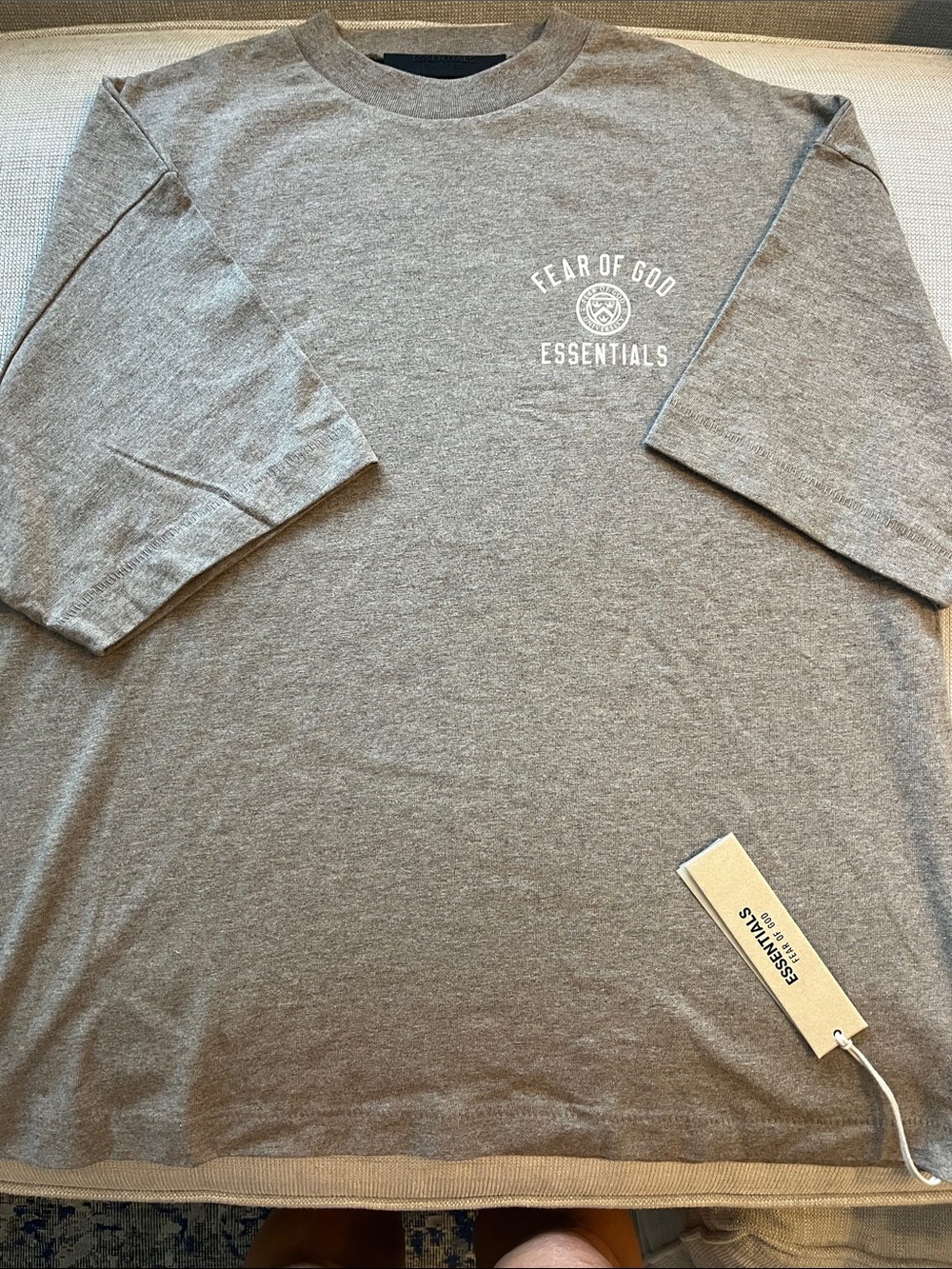 Fear of God Essentials Kids Heather Gray Short-Sleeve Tee